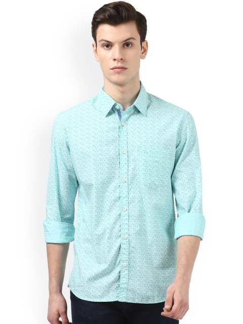 

Parx Men Green Slim Fit Printed Casual Shirt