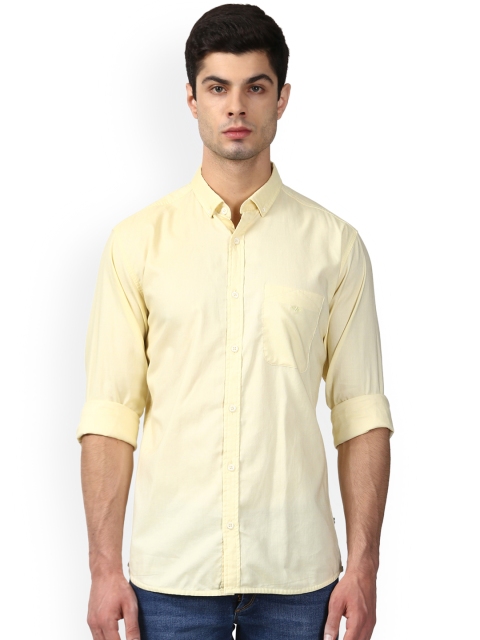 

Park Avenue Men Yellow Slim Fit Solid Casual Shirt