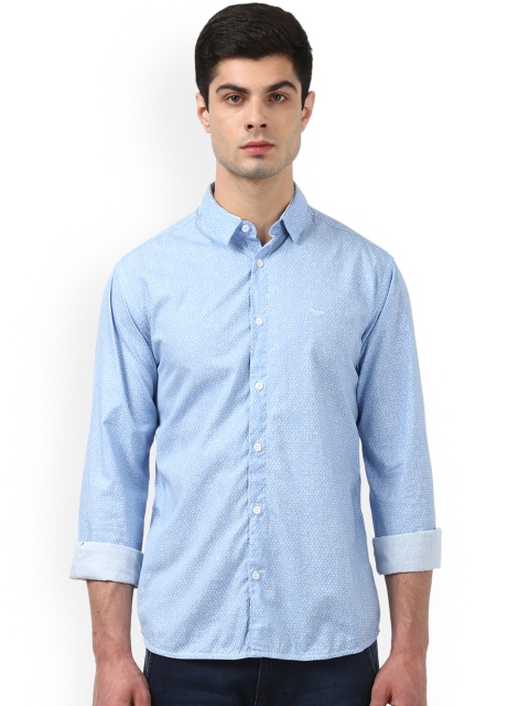 

Park Avenue Men Blue Slim Fit Printed Casual Shirt