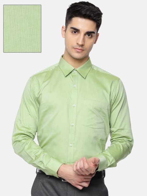 

Park Avenue Men Green Slim Fit Solid Formal Shirt