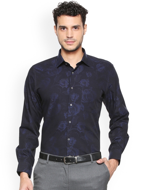 

Van Heusen Men Black Comfort Regular Fit Printed Semiformal Shirt