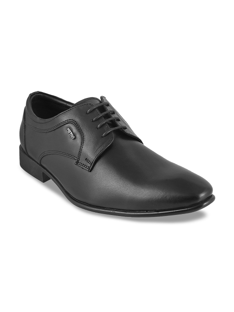 

Metro Men Black Leather Derbys