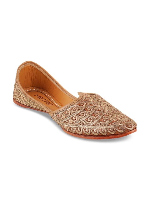 

Metro Men Gold-Toned Mojaris