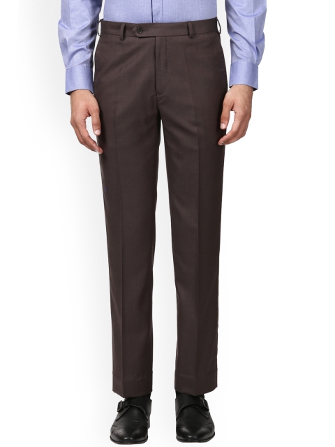 

Raymond Men Brown Regular Fit Solid Formal Trousers