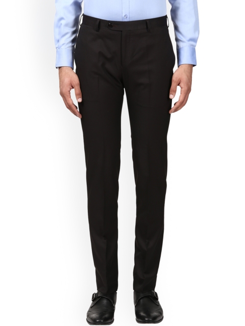 

Raymond Men Brown Slim Fit Solid Formal Trousers