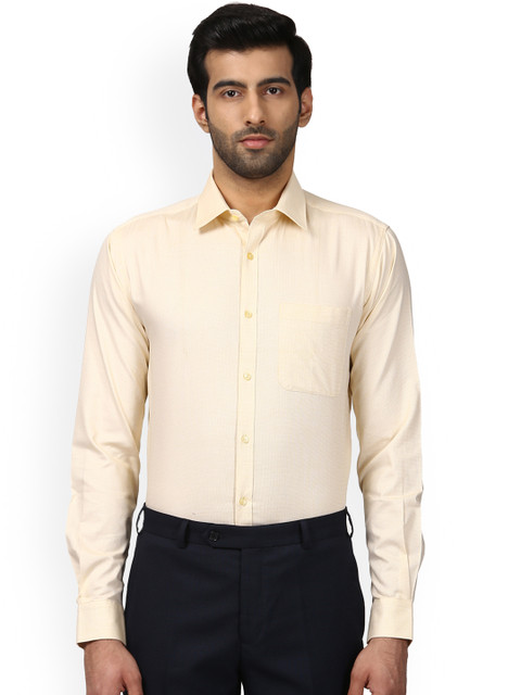 

Raymond Men Yellow Slim Fit Solid Formal Shirt