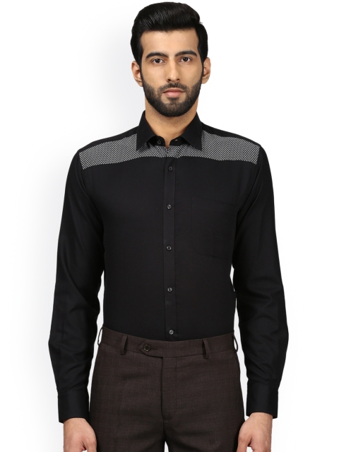 

Raymond Men Black Regular Fit Solid Formal Shirt