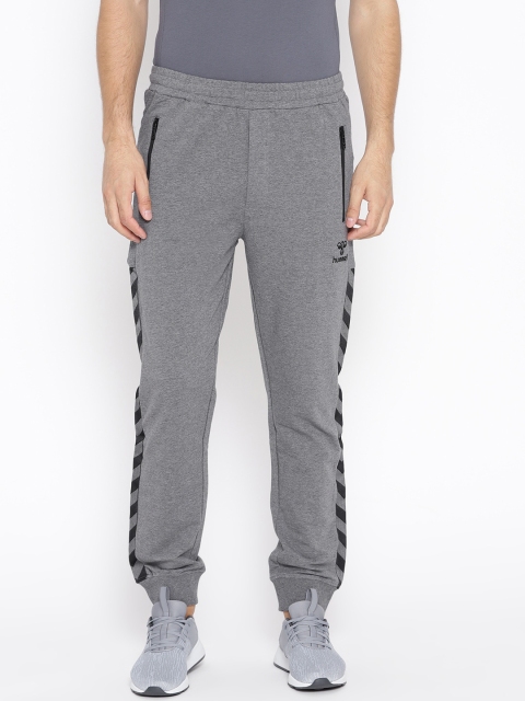 

hummel Men Grey Melange Solid Classic Bee Aage Joggers