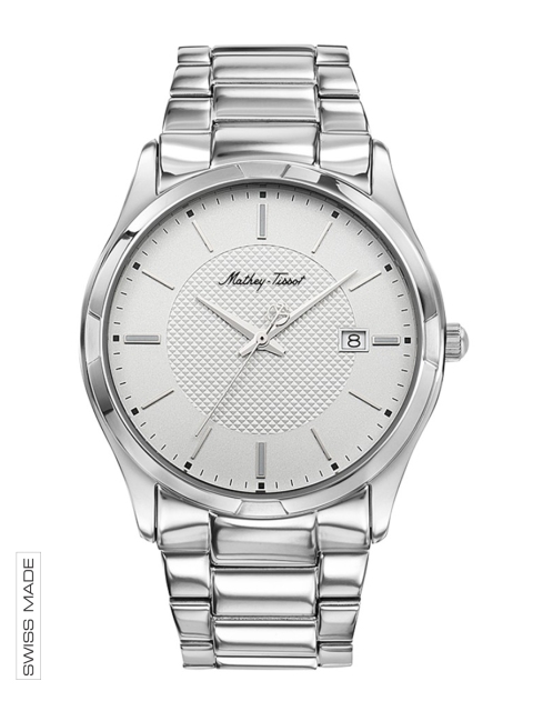 

Mathey-Tissot Swiss Made Men Max White Dial Watch H2111AI, Silver