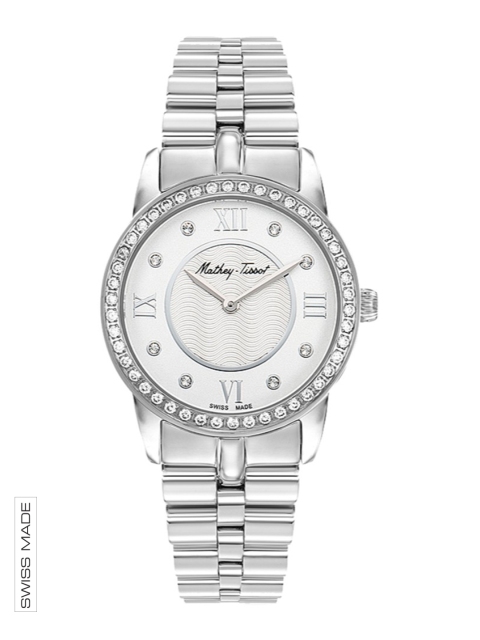

Mathey-Tissot Swiss Made Women Artemis Crystal Silver Dial Watch D1086AQI