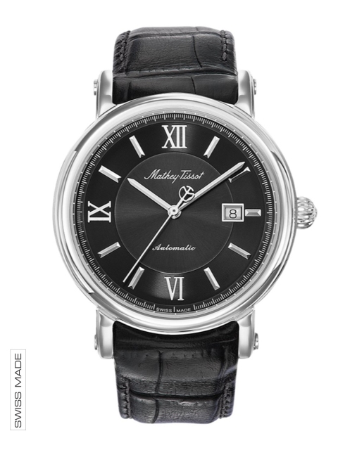 

Mathey-Tissot Swiss Made Men Renaissance Automatic Black Dial Watch H9030AN