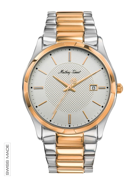 

Mathey-Tissot Swiss Made Men Max White Dial Watch H2111BI2, Silver
