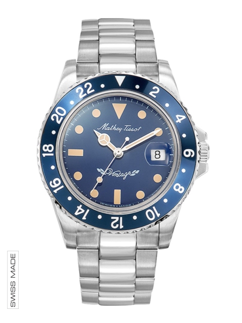 

Mathey-Tissot Swiss Made Men Rolly Vintage Automatic Blue Dial Watch H900ATBU
