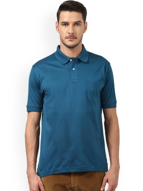 

ColorPlus Men Blue Solid Polo Collar T-shirt
