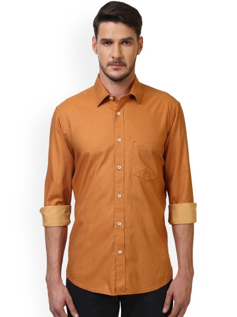 

ColorPlus Men Mustard Solid Tailored Fit Casual Cotton Shirt