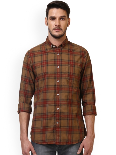 

ColorPlus Men Brown Checked Regular Fit Casual Shirt