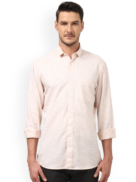 

ColorPlus Men Peach-Coloured Tailored Fit Printed Casual Shirt