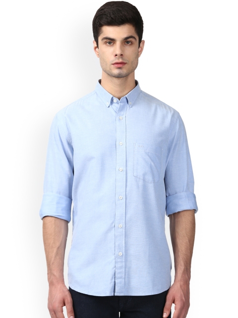 

ColorPlus Men Blue Solid Tailored FitCasual Shirt