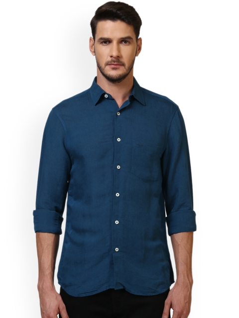 

ColorPlus Men Blue Solid Tailored Fit Casual Shirt