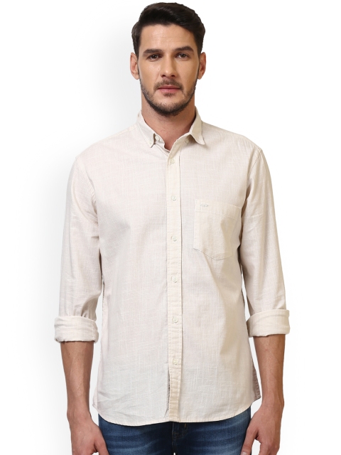 

ColorPlus Men Beige Tailored Fit Printed Casual Shirt