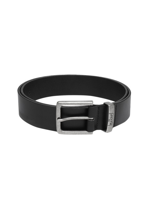 

Levis Men Black Solid Leather Belt