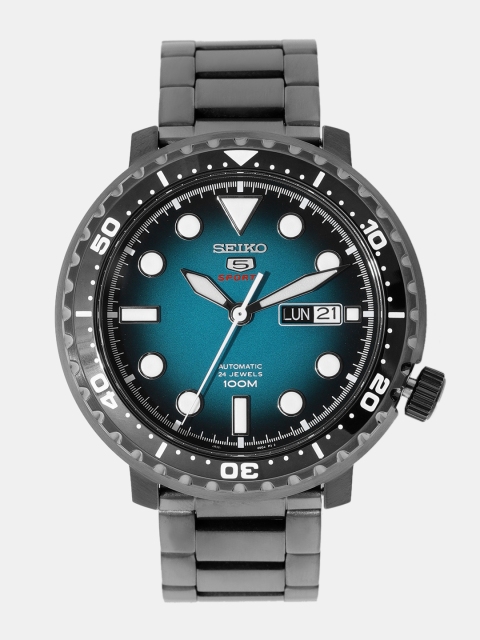 

SEIKO Men Teal Blue & Black Analogue Watch SRPC65K1