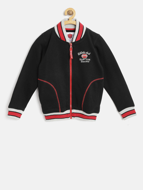 

612 league Boys Black Solid Sweatshirt