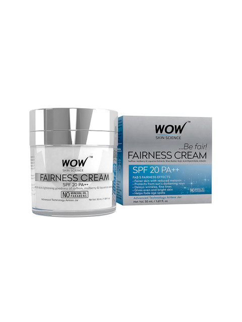 

WOW Skin Science Fairness Cream with SPF 20 PA++ 50ml, White