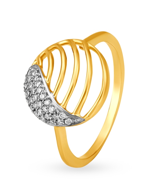 

Mia by Tanishq 14-Karat Yellow Gold Diamond Finger Ring