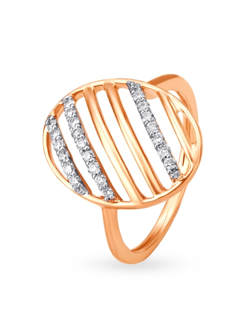 

Mia by Tanishq 14-Karat Rose Gold Diamond Finger Ring