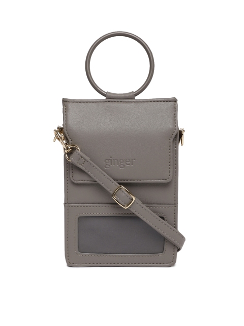 

Ginger by Lifestyle Grey Solid Sling Bag