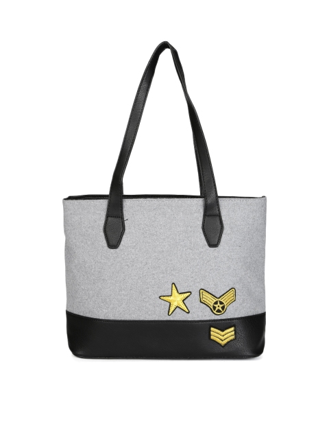 

Ginger by Lifestyle Grey & Black Textured Shoulder Bag