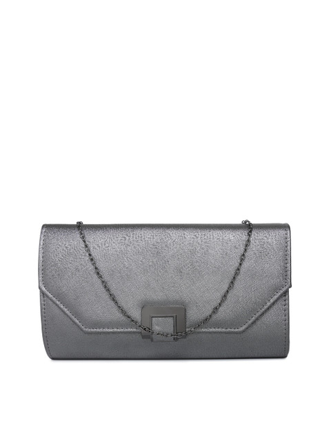 

CODE by Lifestyle Silver-Toned Solid Clutch