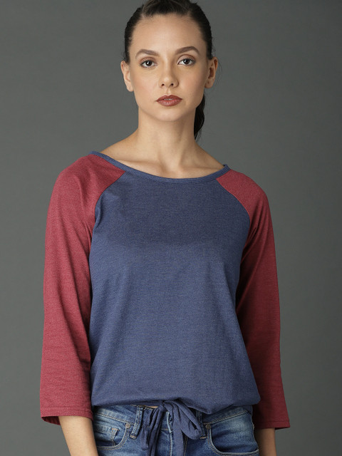 

Roadster Women Blue Solid Top