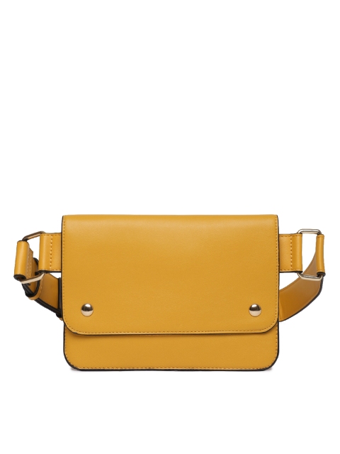 

FOREVER 21 Women Mustard Solid Waist Pouch