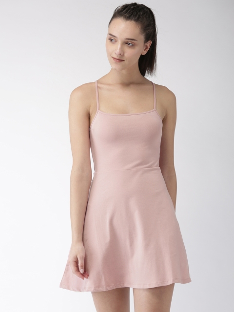 

FOREVER 21 Women Mauve Solid Fit and Flare Dress