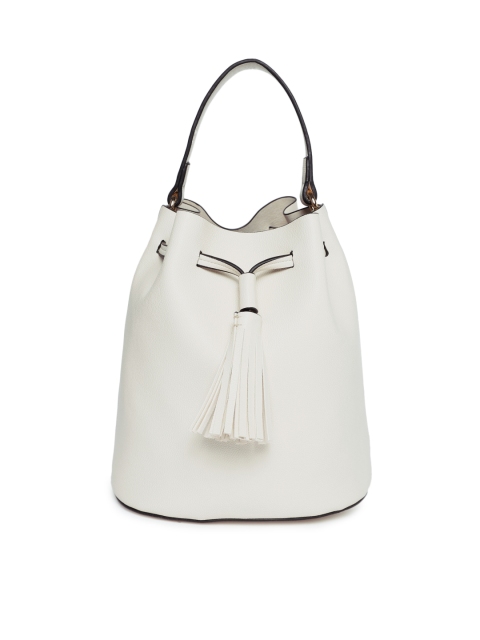 

FOREVER 21 Cream Solid Handheld Bag