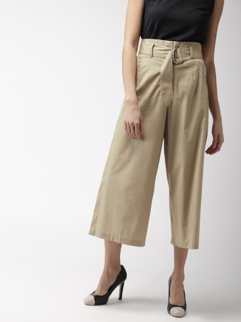 

FOREVER 21 Women Khaki Regular Fit Solid Culottes