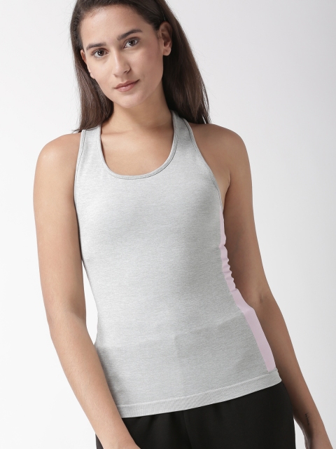 

FOREVER 21 Women Grey Solid Tank Top