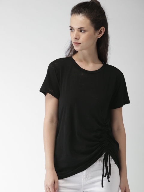 

FOREVER 21 Women Black Solid Top