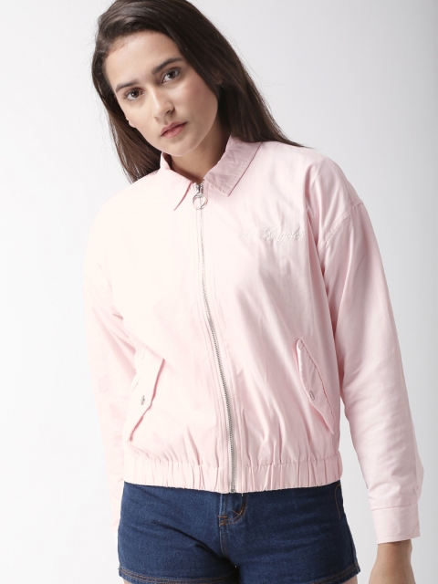 

FOREVER 21 Women Pink Solid Bomber