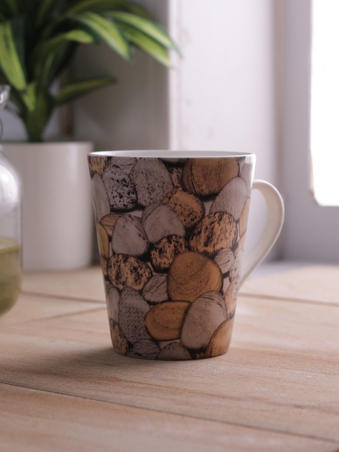 

CLAY CRAFT Multicoloured 4-Pieces Printed Bone China Cups Set, Multi
