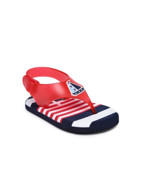 

Fame Forever by Lifestyle Boys Red & Navy Blue Striped Comfort Sandals
