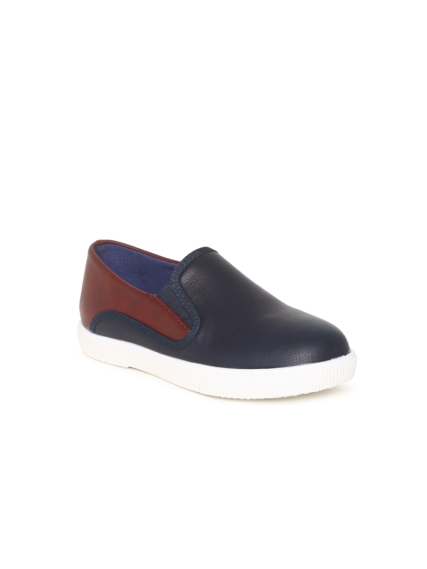 

Fame Forever by Lifestyle Boys Navy Blue & Brown Slip-On Sneakers
