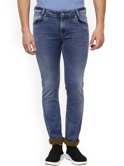 

Mufti Men Blue Straight Fit Mid-Rise Clean Look Stretchable Jeans