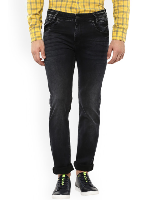 

Mufti Men Black & Grey Slim Fit Mid-Rise Clean Look Jeans