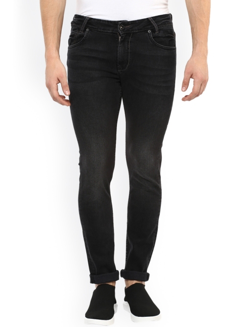 

Mufti Men Black & Charcoal Skinny Fit Mid-Rise Clean Look Jeans