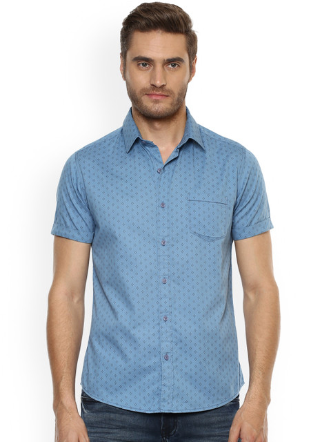 

Mufti Men Blue & Black Slim Fit Printed Casual Shirt