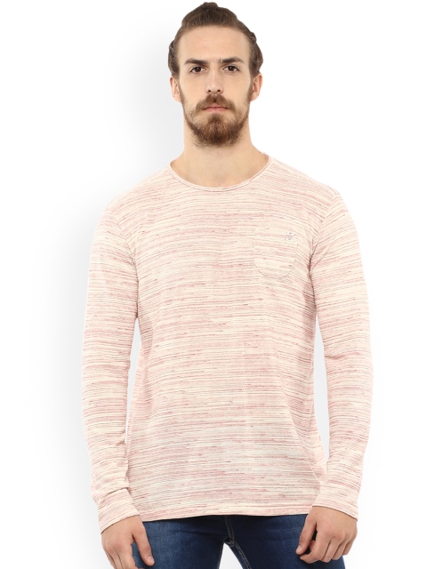 

Mufti Men Off White & Red Printed Round Neck T-shirt