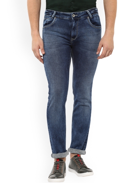 

Mufti Men Blue Straight Fit Mid-Rise Clean Look Stretchable Jeans